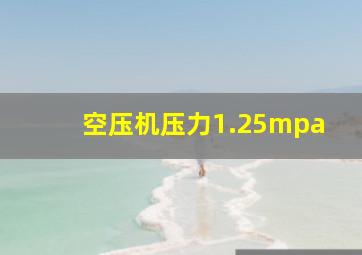 空压机压力1.25mpa