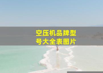 空压机品牌型号大全表图片