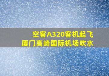 空客A320客机起飞厦门高崎国际机场吹水