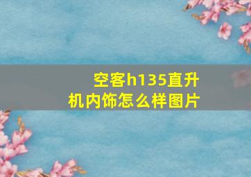 空客h135直升机内饰怎么样图片