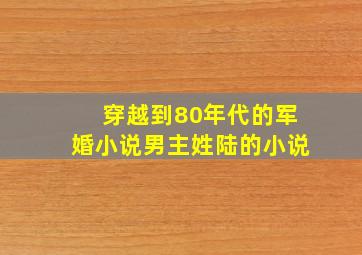 穿越到80年代的军婚小说男主姓陆的小说