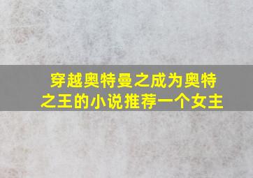 穿越奥特曼之成为奥特之王的小说推荐一个女主