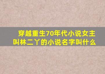 穿越重生70年代小说女主叫林二丫的小说名字叫什么