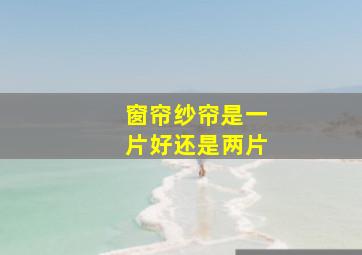 窗帘纱帘是一片好还是两片