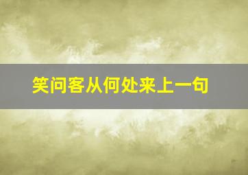 笑问客从何处来上一句