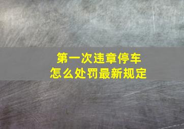 第一次违章停车怎么处罚最新规定