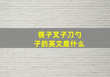 筷子叉子刀勺子的英文是什么