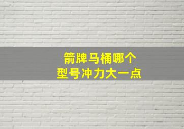 箭牌马桶哪个型号冲力大一点