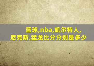 篮球,nba,凯尔特人,尼克斯,猛龙比分分别是多少