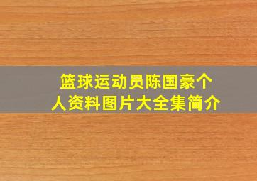 篮球运动员陈国豪个人资料图片大全集简介