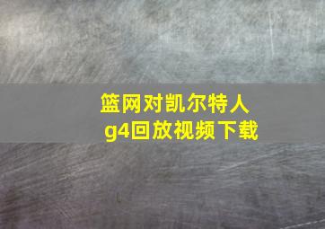 篮网对凯尔特人g4回放视频下载