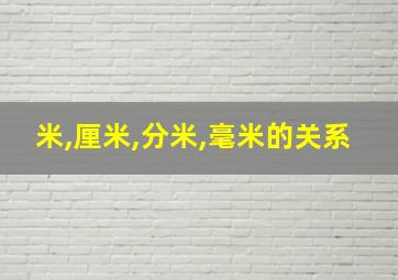 米,厘米,分米,毫米的关系