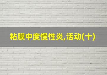 粘膜中度慢性炎,活动(十)