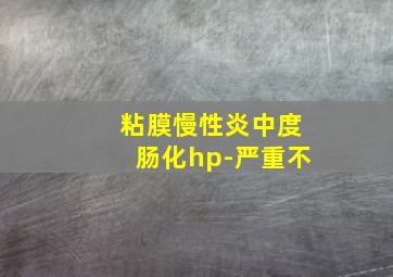 粘膜慢性炎中度肠化hp-严重不