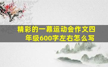 精彩的一幕运动会作文四年级600字左右怎么写