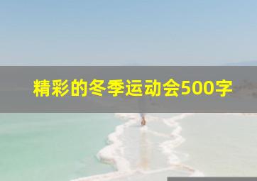 精彩的冬季运动会500字