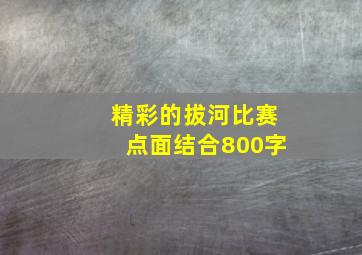 精彩的拔河比赛点面结合800字