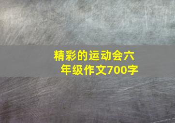 精彩的运动会六年级作文700字