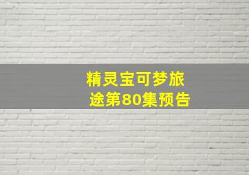 精灵宝可梦旅途第80集预告