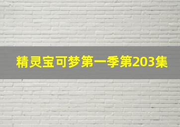 精灵宝可梦第一季第203集