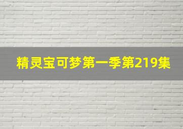 精灵宝可梦第一季第219集