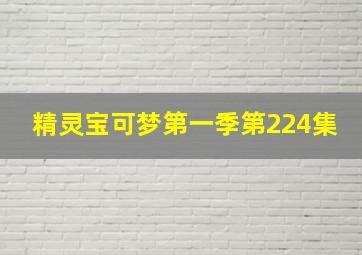 精灵宝可梦第一季第224集