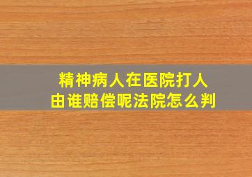 精神病人在医院打人由谁赔偿呢法院怎么判