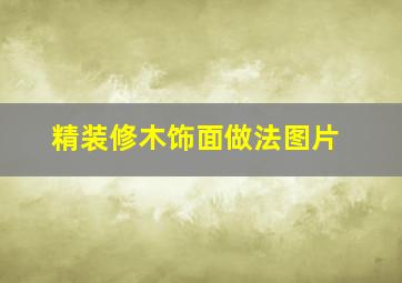 精装修木饰面做法图片