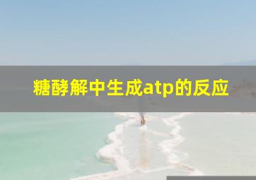 糖酵解中生成atp的反应