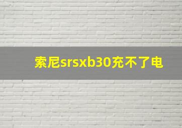 索尼srsxb30充不了电