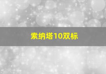 索纳塔10双标