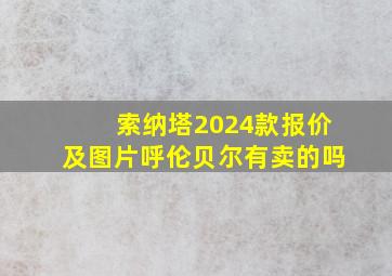 索纳塔2024款报价及图片呼伦贝尔有卖的吗