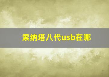 索纳塔八代usb在哪