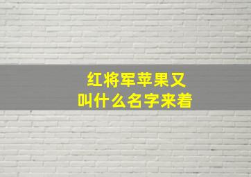 红将军苹果又叫什么名字来着