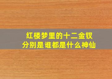 红楼梦里的十二金钗分别是谁都是什么神仙