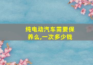 纯电动汽车需要保养么,一次多少钱