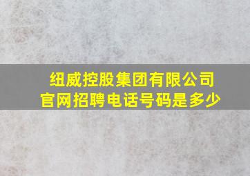 纽威控股集团有限公司官网招聘电话号码是多少