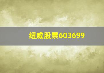 纽威股票603699