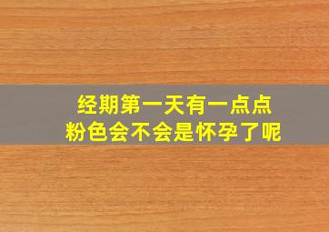 经期第一天有一点点粉色会不会是怀孕了呢