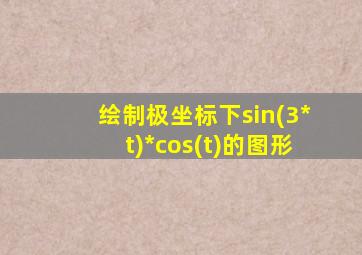 绘制极坐标下sin(3*t)*cos(t)的图形