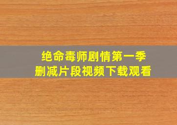 绝命毒师剧情第一季删减片段视频下载观看