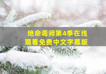 绝命毒师第4季在线观看免费中文字幕版