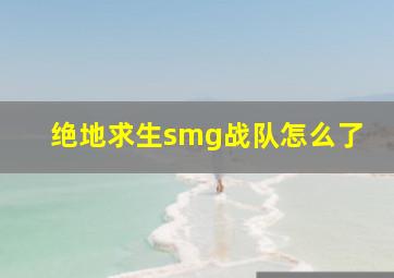 绝地求生smg战队怎么了