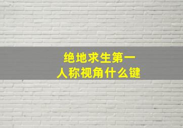 绝地求生第一人称视角什么键