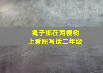 绳子绑在两棵树上看图写话二年级