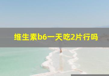 维生素b6一天吃2片行吗