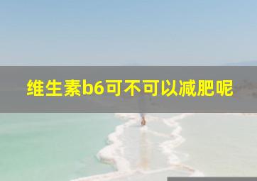 维生素b6可不可以减肥呢