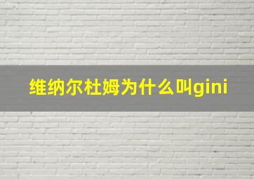 维纳尔杜姆为什么叫gini