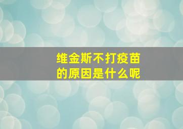 维金斯不打疫苗的原因是什么呢