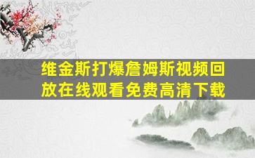 维金斯打爆詹姆斯视频回放在线观看免费高清下载